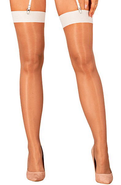 Obsessive S814 Stockings White S/M Stay-ups | | Intimast