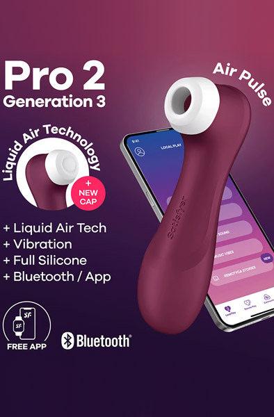 Satisfyer Pro 2 Gen. 3 With Liquid Air & Bluetooth App Red