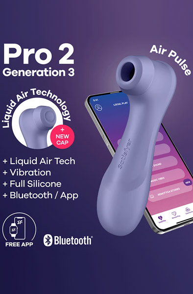 Satisfyer Pro 2 Gen. 3 With Liquid Air & Bluetooth App Purple