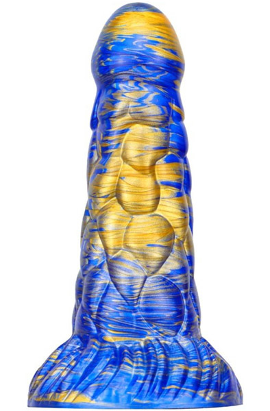 Metallic Fantasy Dildo Cyrix Blue/Gold 18,5 cm Dragon dildo | | Intimast