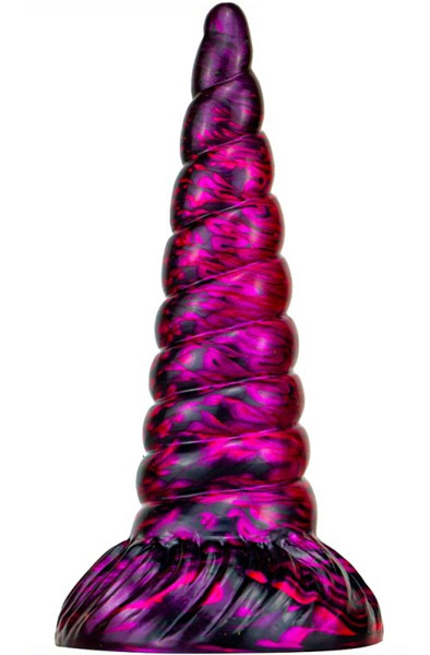 Metallic Dildo Unix Purple/Black 19,5 cm Dragon dildo | | Intimast