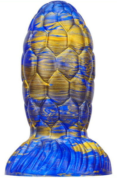 Metallic Dragon Egg Dildo Warnax Blue/Gold 15,5 cm Dragon dildo | | Intimast