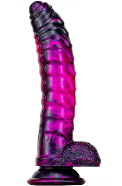 Metallic Fantasy Dildo Gasix Purple/Black 20,5 cm Dragon dildo | | Intimast