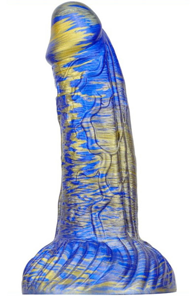 Metallic Fantasy Dildo Gentax Blue/Gold 18,5 cm Dragon dildo |  | Intimast