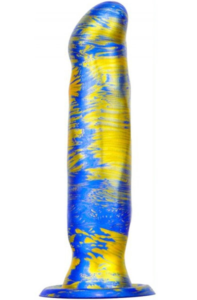 Metallic Fantasy Dildo Marbex Blue/Gold 19 cm Dragon dildo |  | Intimast