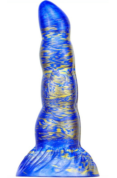 Metallic Fantasy Dildo Scopio Blue/Gold 19 cm Dragon dildo | | Intimast