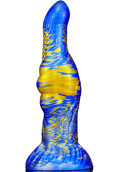 Metallic Fantasy Dildo Skurix Blue/Gold 22 cm Dragon dildo |  | Intimast