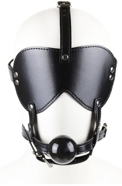 Mask With Gag Bling Ball Black Gag med harness |  | Intimast