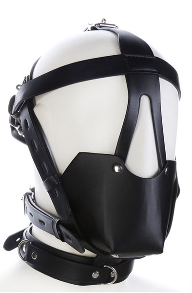 SM Harness Head Muzzle Black Gag med harness |  | Intimast