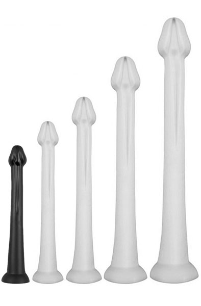 Darksil Whale Dildo Small Black 38 cm Extra lång analdildo |  | Intimast