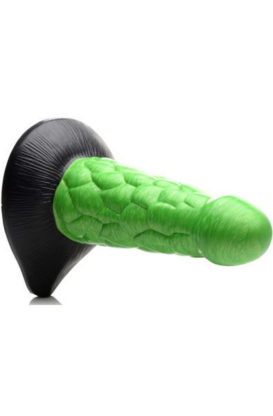Alternativ bild 1 för Radioactive Reptile Thick Scaly Silicone Dildo 19 cm