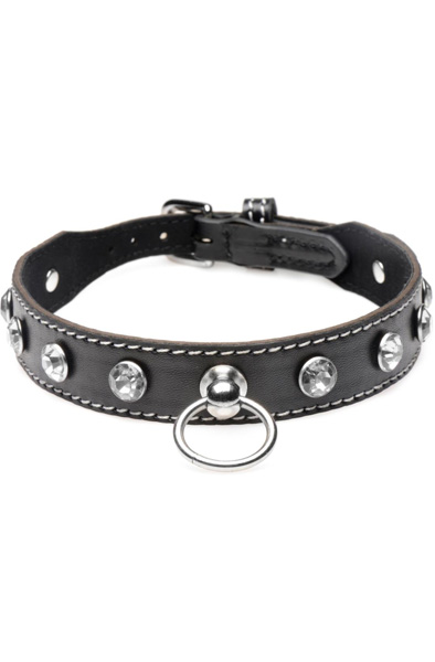 Strict Diamond Choker With O-Ring Black Choker |  | Intimast