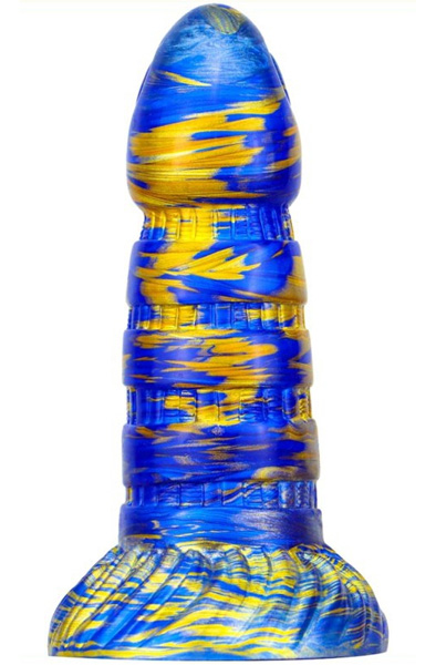 Metallic Fantasy Dildo Torff Blue/Gold 19cm Dragon dildo | | Intimast