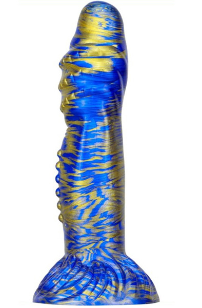 Metallic Fantasy Dildo Croq Blue/Gold 22 cm Dragon dildo |  | Intimast