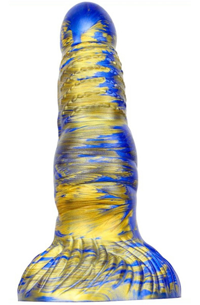 Metallic Fantasy Dildo Nirp Blue/Gold 18 cm Dragon dildo |  | Intimast