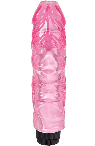 Alternativ bild 1 för 22cm Thick Realistic Vibrating Dong - rosa