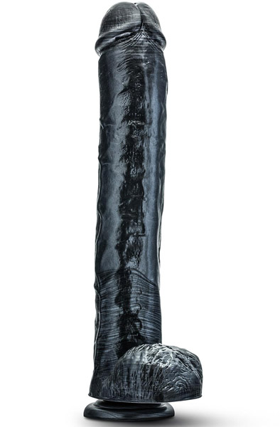 Jet Dark Steel Carbon Metallic Anal Dildo 35,5cm Grövre analdildo | | Intimast