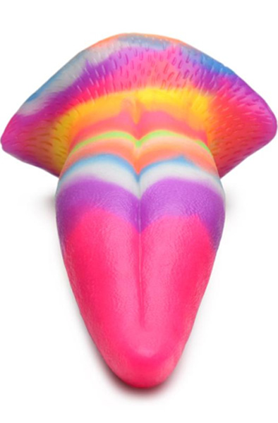 Alternativ bild 1 för Unicorn Tongue Glow-in-the-Dark Dildo 21 cm