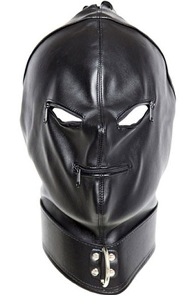 Black Strict Hood With Zip BDSM mask |  | Intimast