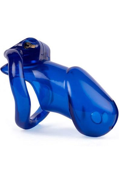 Cocklock Lock Up Chastity Cage Blue 9,4 x 3,2cm Kyskhetsbur |  | Intimast