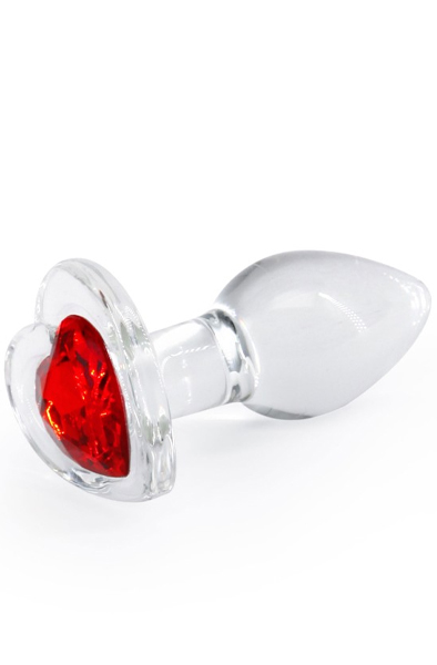 NS Novelties Crystal Desires Red Heart S Analplugg i glas | | Intimast
