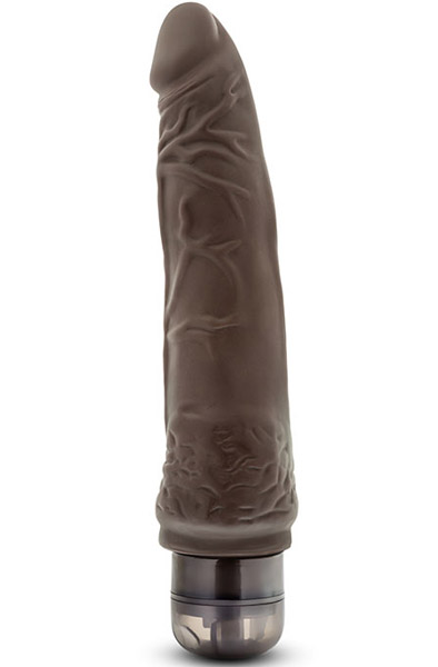 Dr. Skin Cock Vibe 7 Chocolate 21,5 cm Dildo med vibrator |  | Intimast