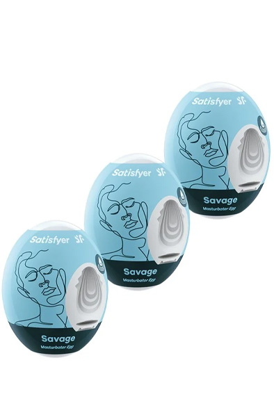 Satisfyer Masturbator Egg Savage 3-pcs Runkägg | | Intimast