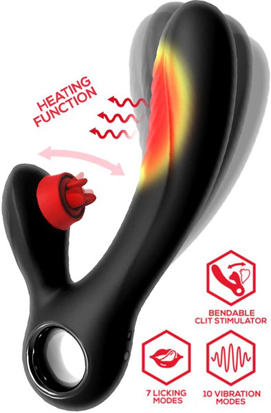 Niza Vibe With Heating & Clitoris Triple Tongue Rabbitvibrator | | Intimast