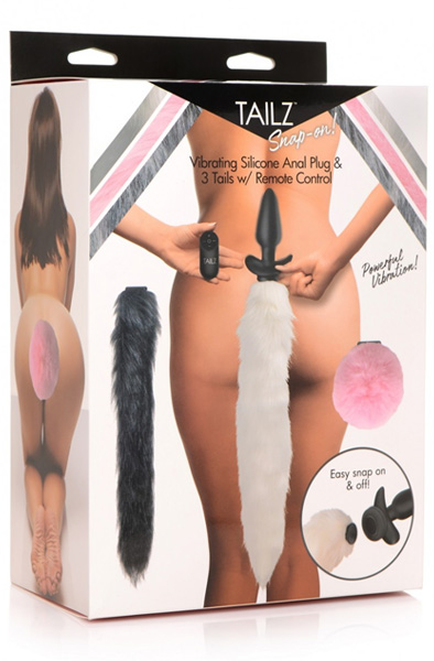 Tailz Vibrating Anal Plug & 3 Tails With Remote Control Analpluggar paket | | Intimast
