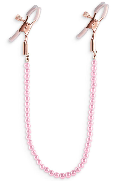 Bound Nipple Clamps D1 Pink Bröstvårtsklämmor med kedja | | Intimast