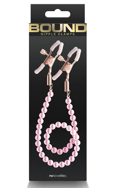 Alternativ bild 1 för BOUND NIPPLE CLAMPS PINK PEARLS