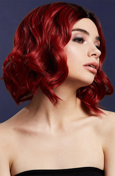 Fever Kourtney Wig Two Toned Blend Ruby Red Peruk |  | Intimast