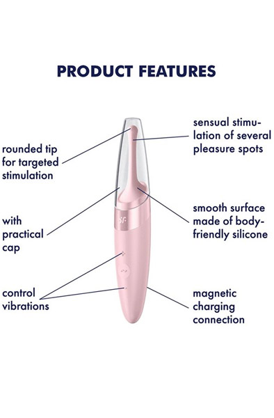 Alternativ bild 1 för Twirling Delight Tip Vibrator - Rose