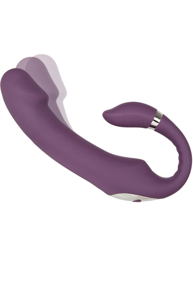 Dual Motor Bendable Stay In Place Vibrator Purple Strap-ons |  | Intimast