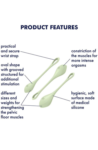 Alternativ bild 1 för Yoni Power 2 Balls Training Set - Ljusgrön