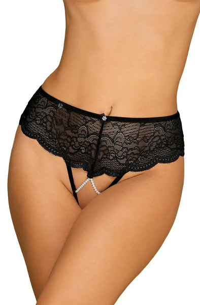 Obsessive Pearlove Panties Black M/L Trosa |  | Intimast
