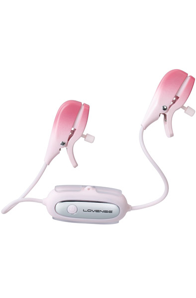 Alternativ bild 1 för GEMINI APP-CONTROLLED VIBRATING NIPPLE CLAMPS - rosa