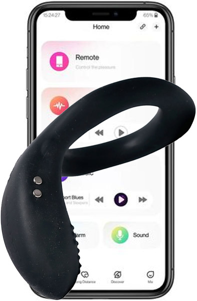 Lovense Diamo Vibrating Cockring Fjärrstyrd vibrerande penisring | | Intimast