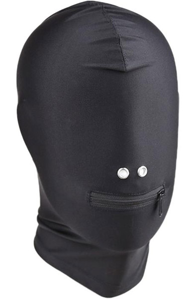 Full Cover Hood With Zipper In The Mouth BDSM mask |  | Intimast