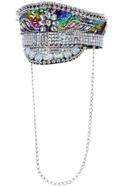 Fever Deluxe Sequin Studded Captains Hat Rainbow Rollspel & Maskerad |  | Intimast