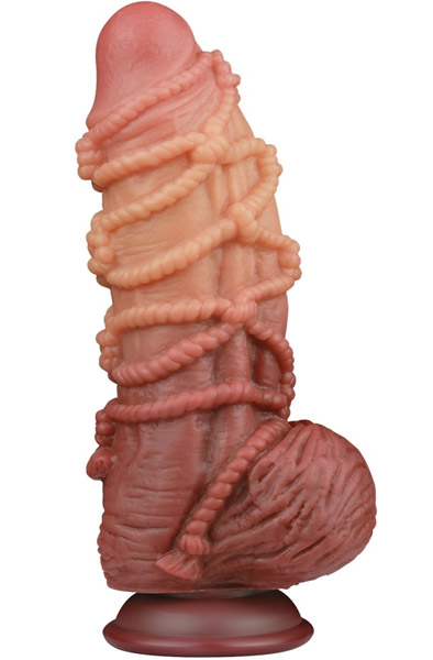 Dual Layered Platinum Silicone Cock Rope 24,5 cm Grövre dildo | | Intimast