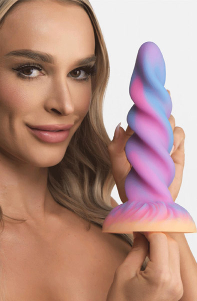 Alternativ bild 1 för Moon Rider Glow In The Dark Unicorn Dildo 20,5 cm
