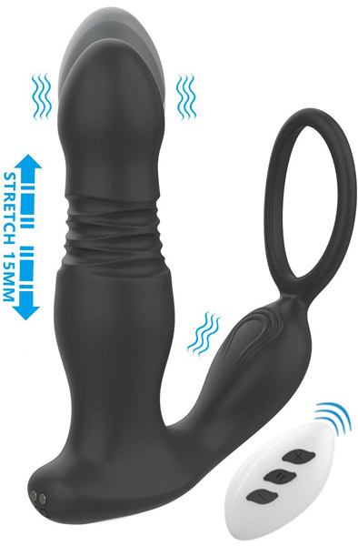 Zenn Anal Pleasure P-Spot Thrusting Prostatavibrator med penisring |  | Intimast