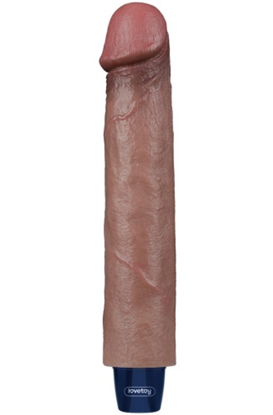 Real Softee Vibrating Dildo Brown 22,5 cm Vibrerande dildos | | Intimast