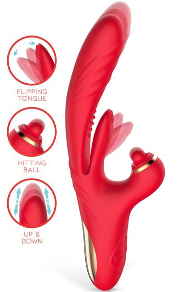 Limbe Vibe With Flip-flap Tongue & Hitting Ball Vibrator |  | Intimast