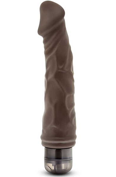 Dr. Skin Vibe 6 Chocolate 22,5cm Dildo med vibrator | | Intimast