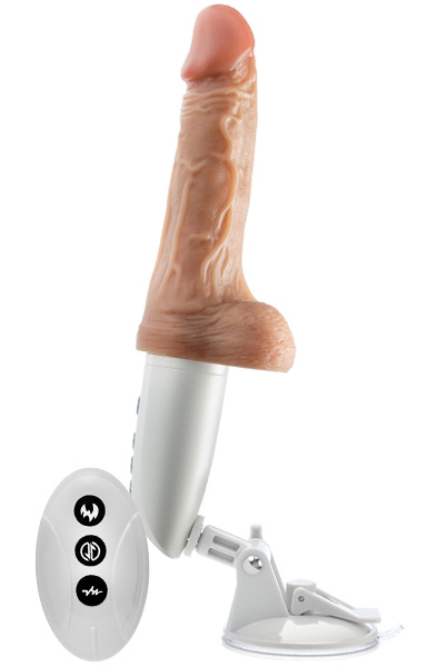 Thrusting, Vibrating & Warming Dildo 17,5 cm