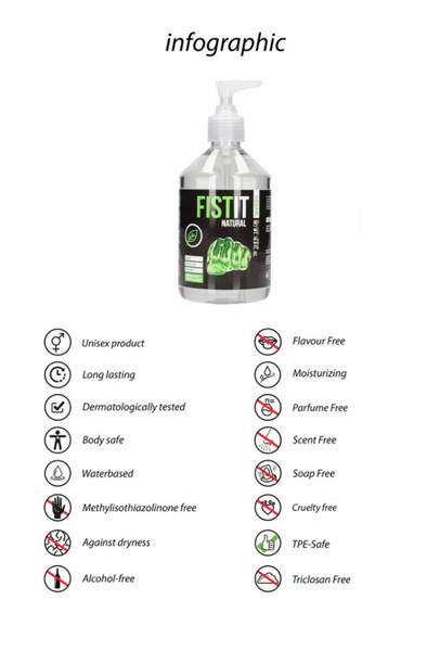 Alternativ bild 1 för Naturligt Veganskt vattenbaserat Glidmedel 500 ml