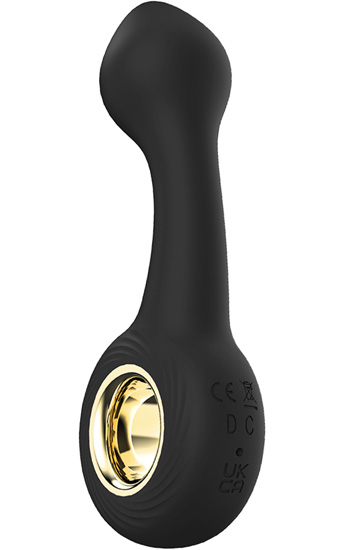 Rechargeable Curved Silicone Butt Plug Analplugg med vibrator |  | Intimast