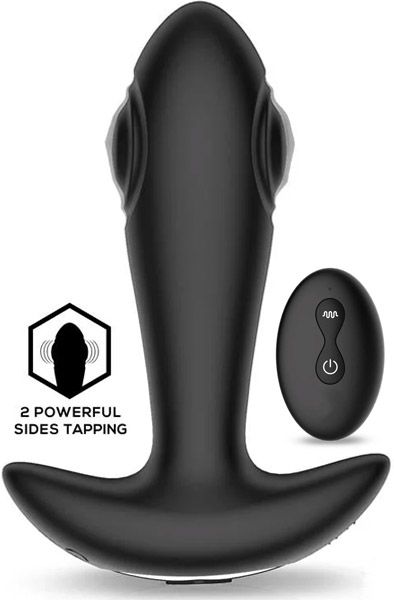 Milton Dual Tapping Anal Plug With Remote Analplugg med vibrator | | Intimast